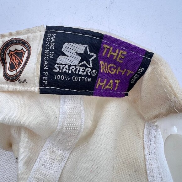 NBA Eastern Conference Chicago Bulls Starter White Black Snapback Hat - Picture 9 of 9